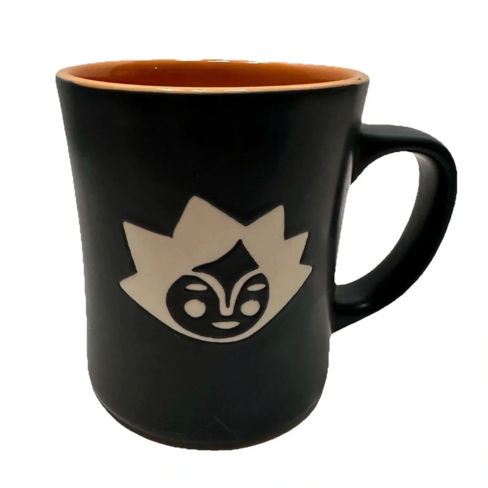Starbucks Kenya Mermaid Sun Face Etched Mug Black Orange Siren Collector 2011